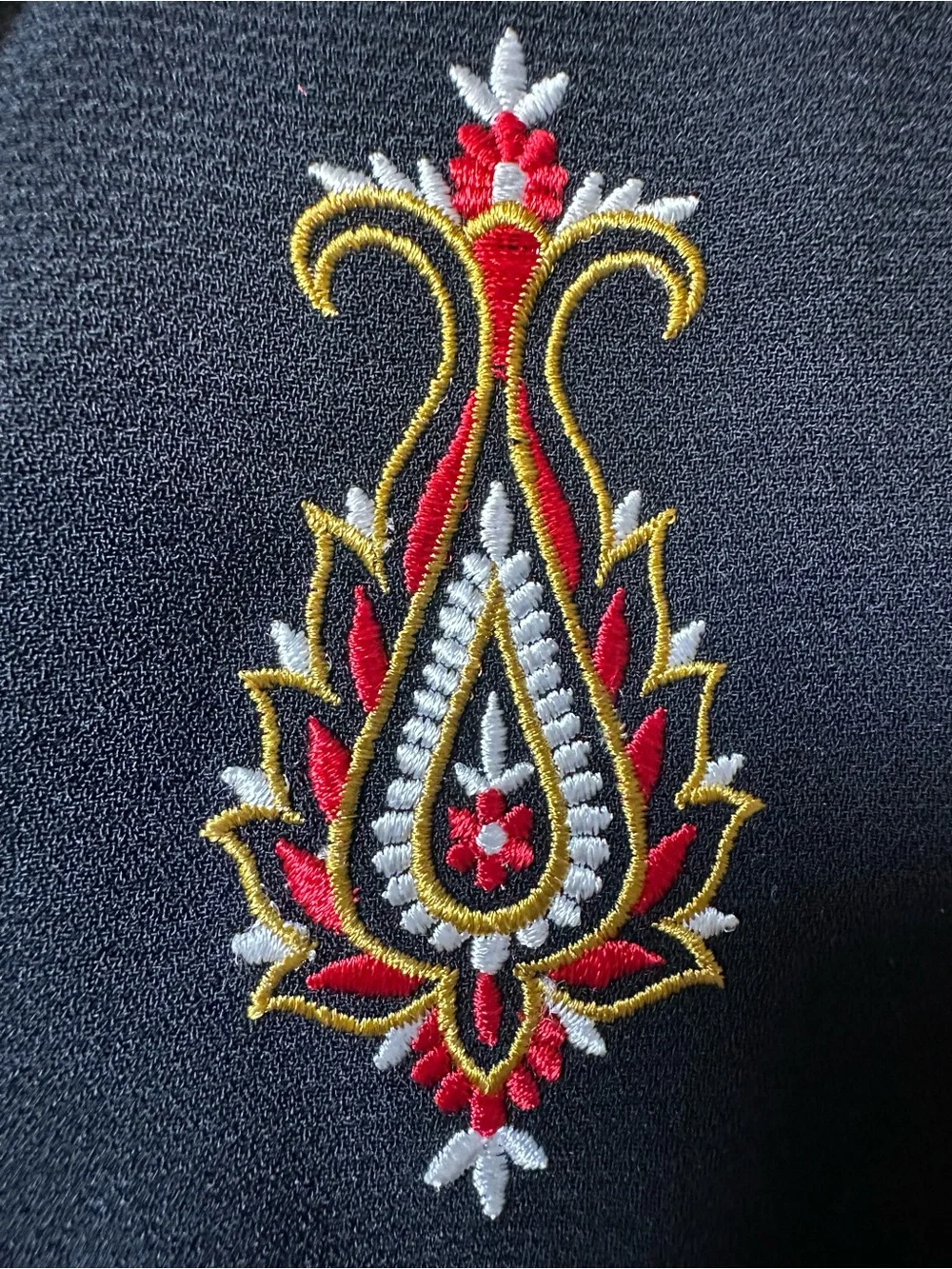 NWT Bob Mackie Wearable Art Black Blazer with Red & Gold Embroidery - Picture 4 of 7